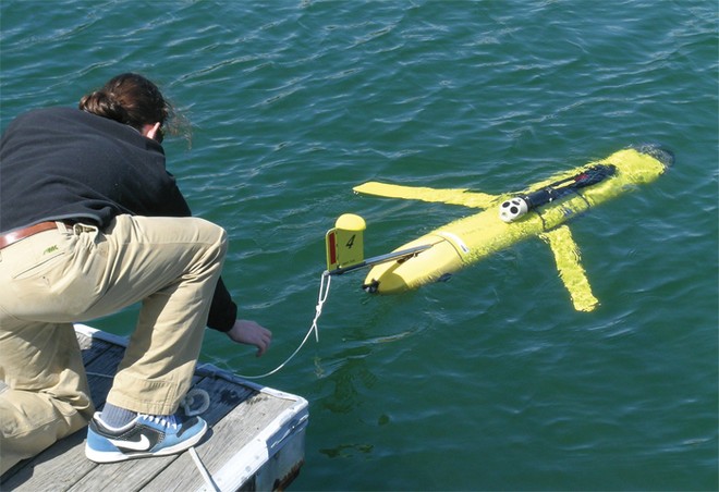 Whales underwater glider being launched ©  SW